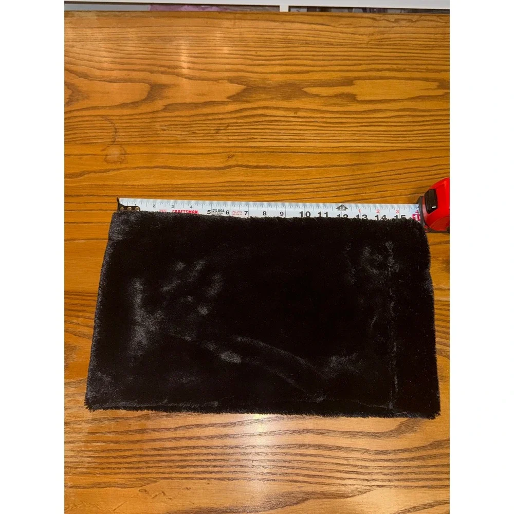 Cejon Black Faux Fur Infinity Loop Scarf Cozy Plush‎ Winter Warm NWT $38